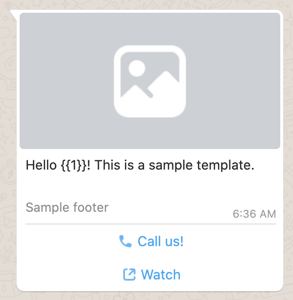 Sample template with components